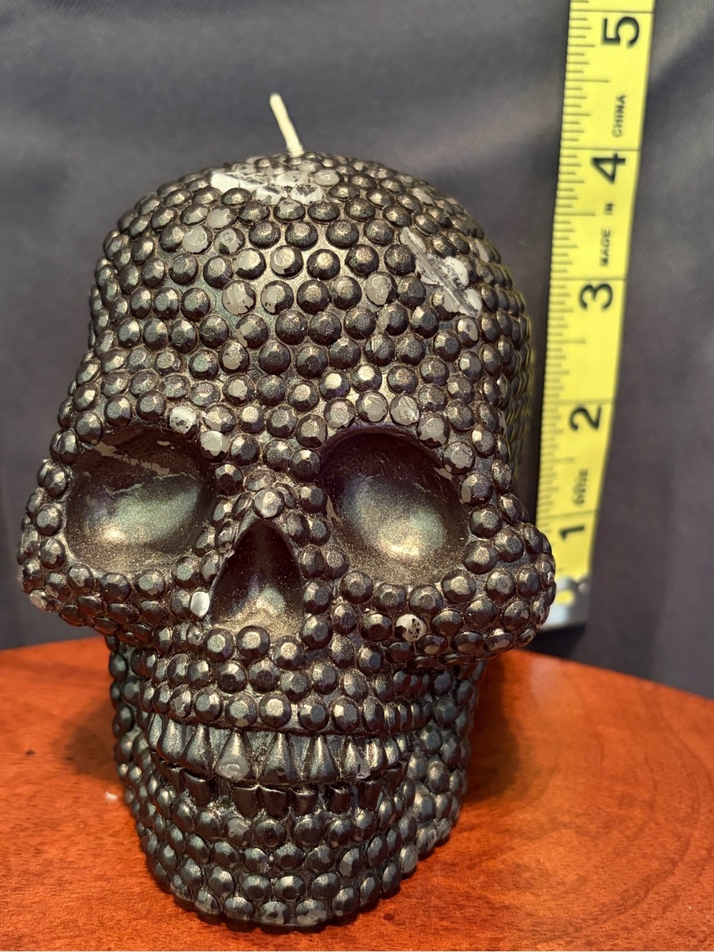 Black Decorative Skull Candle - Home Accents